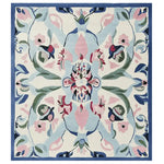 This vibrant Mirrored Petal Harmony Hand Tufted Area Rug features an elegant floral design in soft hues of pink, blue, and green. Perfect for adding a touch of sophistication to large living rooms, this wool rug is both stylish and durable. Ideal as an area rug for living room spaces, its intricate patterns create a harmonious focal point.