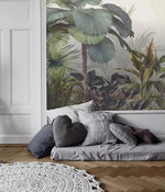 Misty Tropical Forest Watercolor Wallpaper Mural