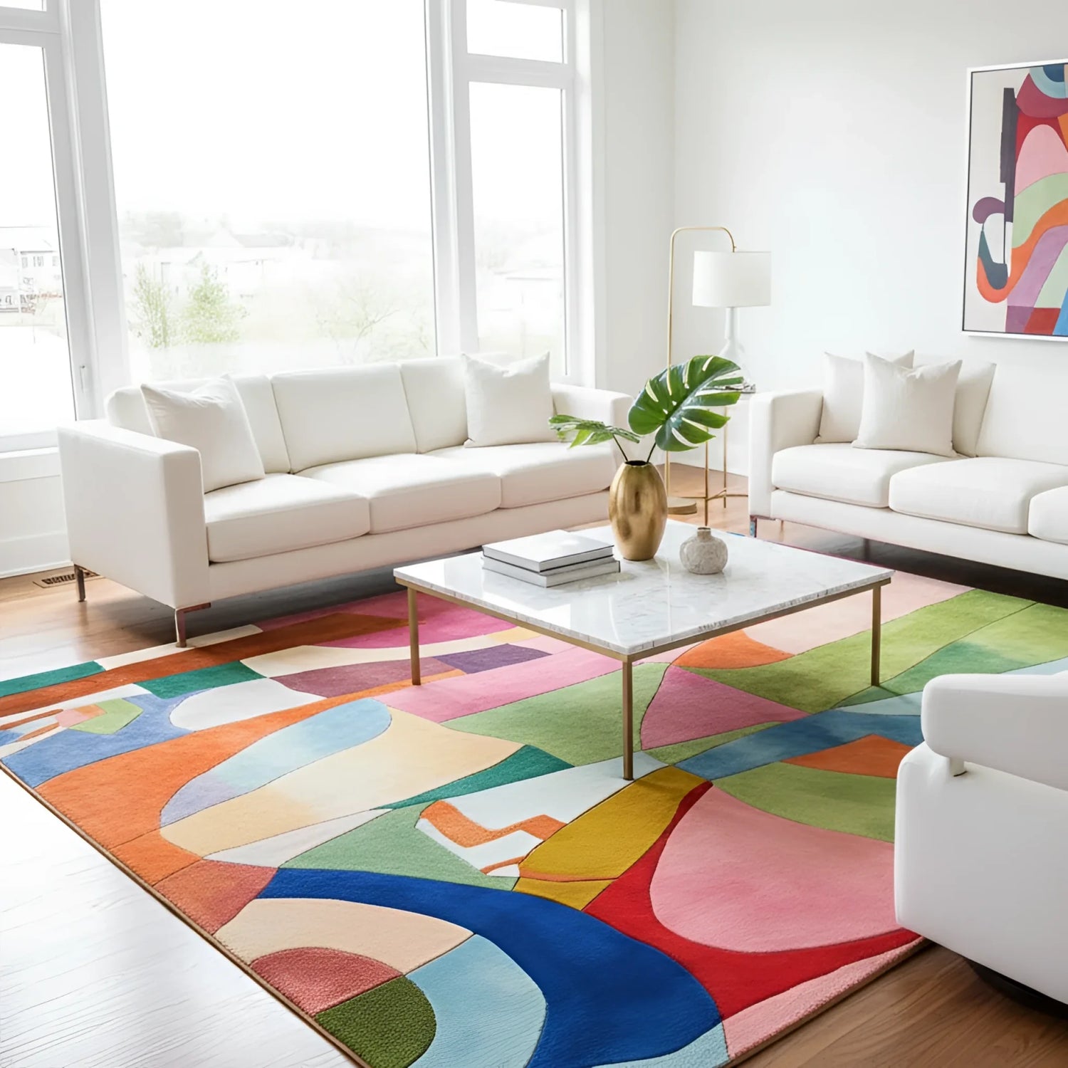 Modern Collage Hand Tufted Rug