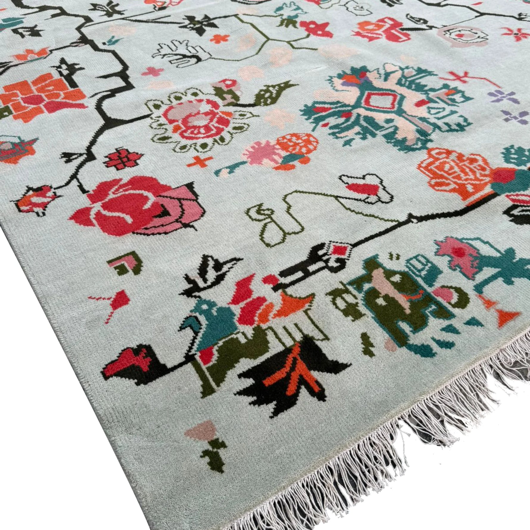 Modern Heirloom Knotted Wool Rug