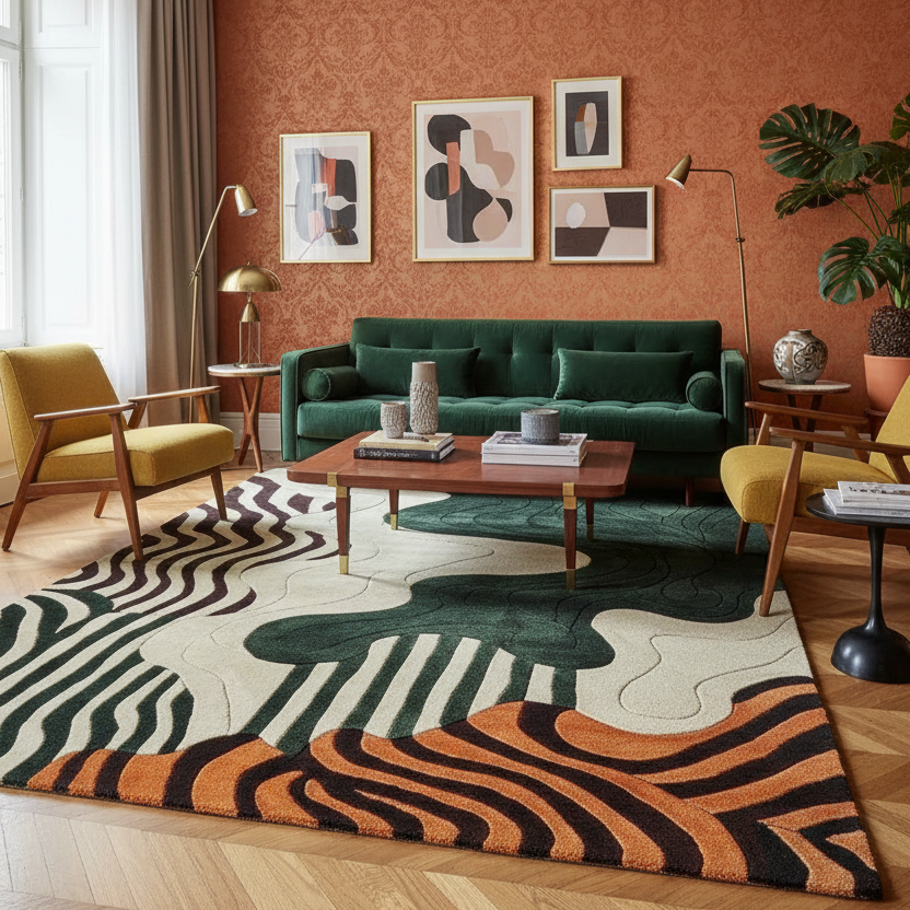 Modern Mirage Tufted Wool Rug