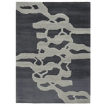 Image of the Modern Psyche Flow Hand Tufted Rug, a stylish area rug featuring an abstract design in neutral tones. This contemporary wool rug is perfect for adding a touch of elegance to living room spaces. Ideal for those seeking high-quality area rugs for the living room.