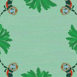 This vibrant hand-tufted area rug features a playful design with monkeys and palm trees, perfect for adding a touch of nature to your living room. Ideal as a wool boho rug for living rooms or offices, it combines fun and elegance.