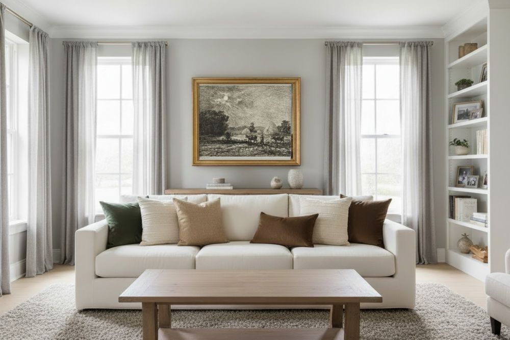 Framed room mockup - gold