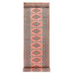 This elegant Moroc Hill Wool Hand Knotted Area Rug Runner features a striking geometric pattern in warm tones, perfect for enhancing any living room. Ideal for those seeking stylish living room area rugs, this piece adds a touch of sophistication to your space, making it a standout among rugs for living room decor.