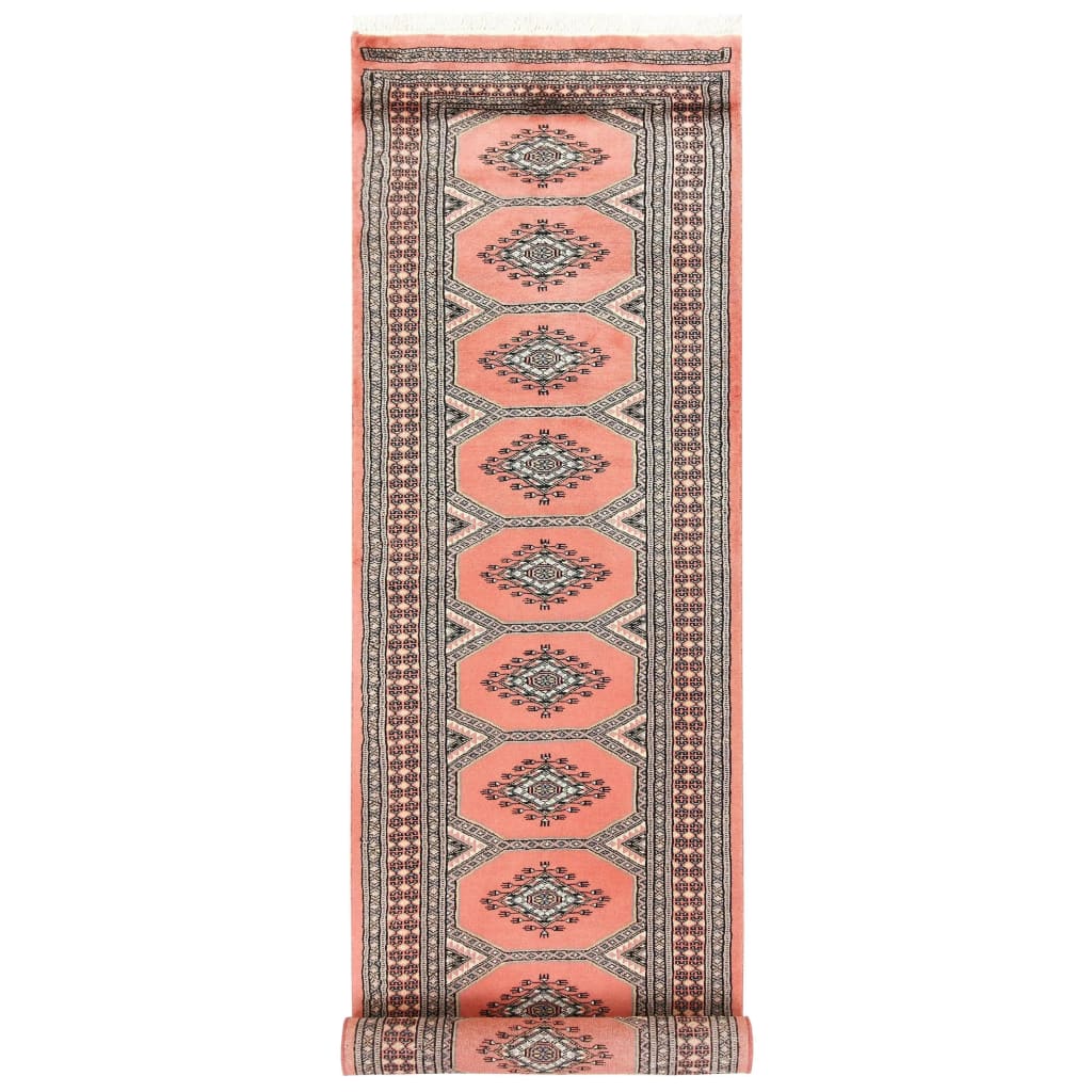 This elegant Moroc Hill Wool Hand Knotted Area Rug Runner features a striking geometric pattern in warm tones, perfect for enhancing any living room. Ideal for those seeking stylish living room area rugs, this piece adds a touch of sophistication to your space, making it a standout among rugs for living room decor.