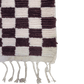Moroccan Berber Handwoven Checker Wool Area Rug with Tassels - Dark Brown and White - MAIA HOMES