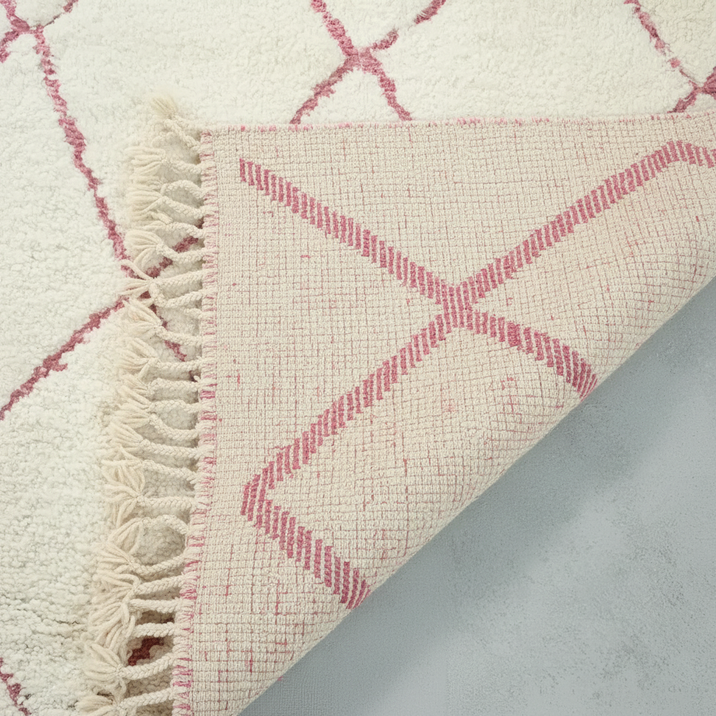 Moroccan Pink Beni Ouarain Classic Area Rug