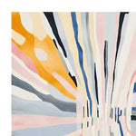 Vibrant Motion Pop Hand Tufted Area Rug featuring an abstract design with bold streaks of orange, blue, pink, and black, perfect for contemporary living rooms. This wool rug is ideal for adding a splash of color to your space, particularly as a living room area rug in an 8x10 size.