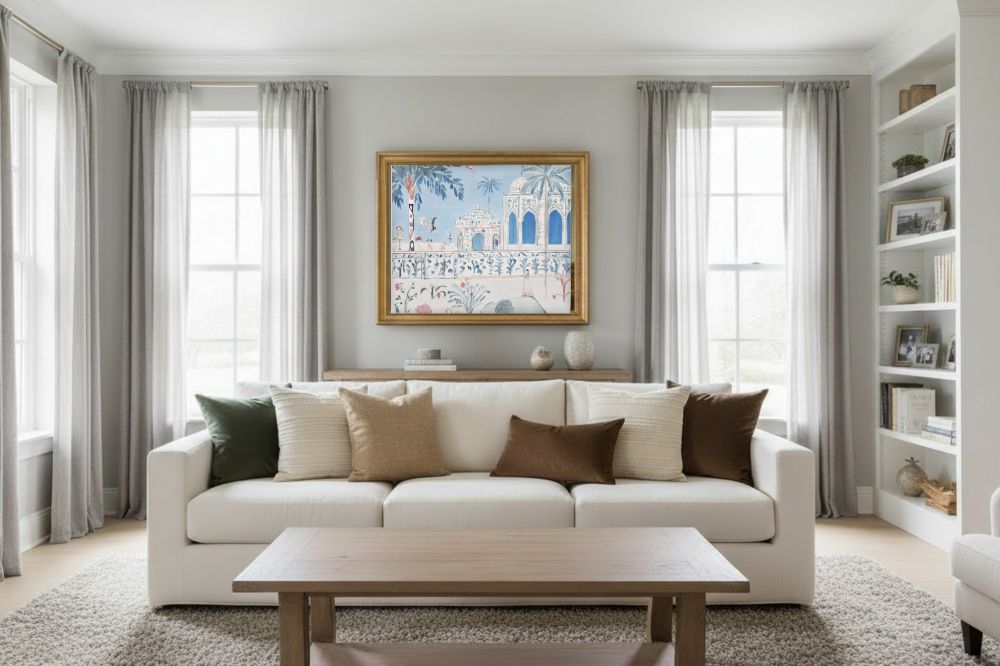 Framed room mockup - gold