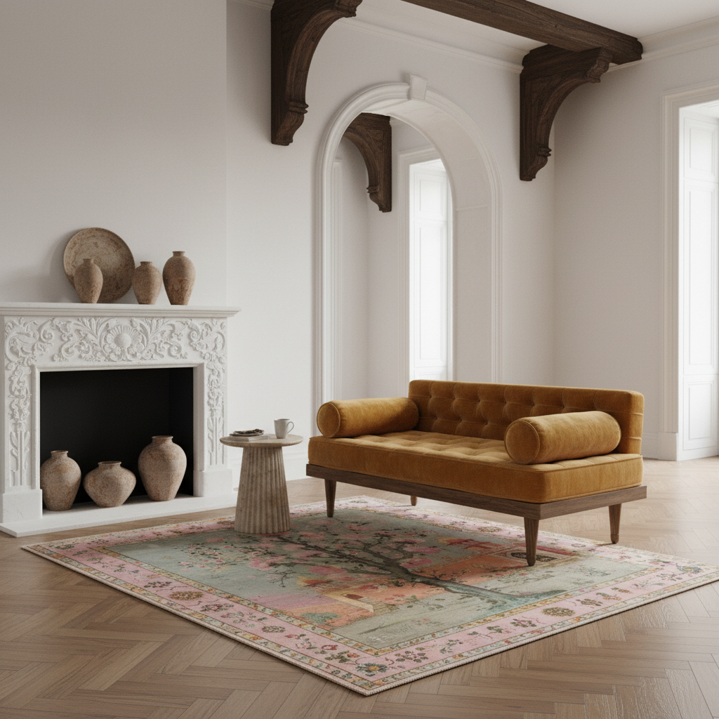 Mughal Garden Hand Knotted Area Rug