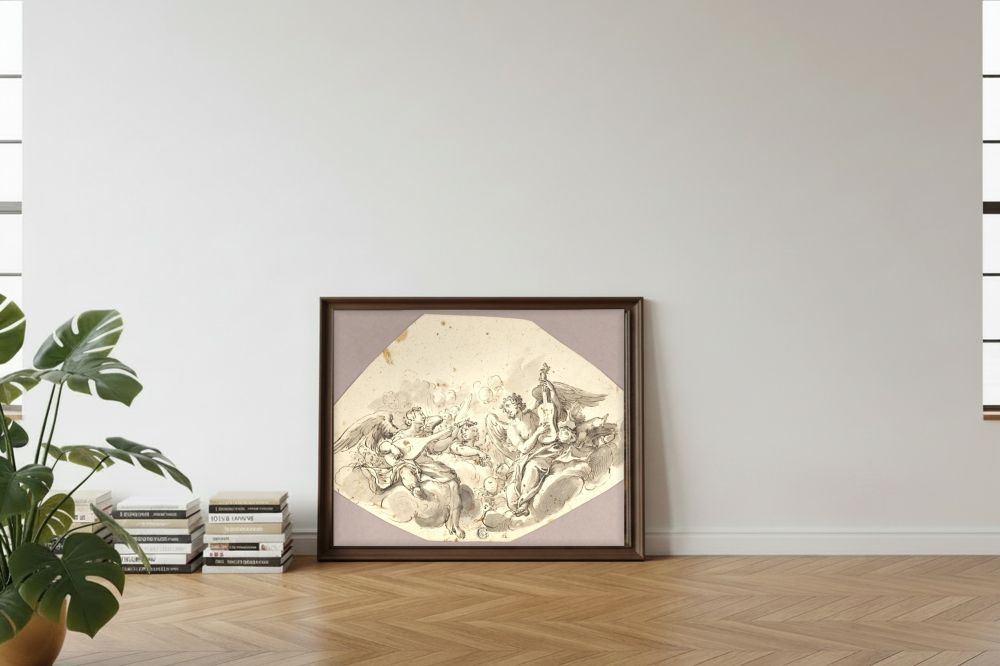 Framed room mockup - leaning