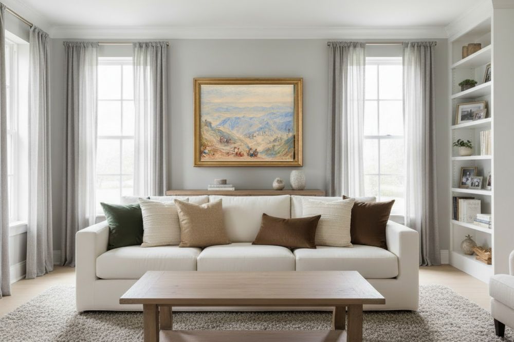 Framed room mockup - gold