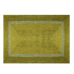 Top view of a stylish mustard and gray braided jute area rug, perfect for an elegant dining room or living room. This 8x10 rug adds a warm, natural texture to any space, making it a versatile choice for living room decor.