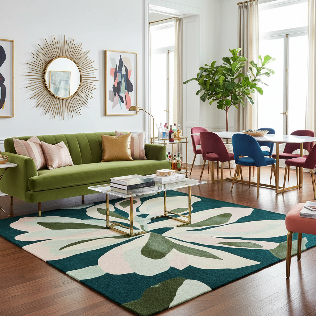 Muted Petal Dance Hand Tufted Rug