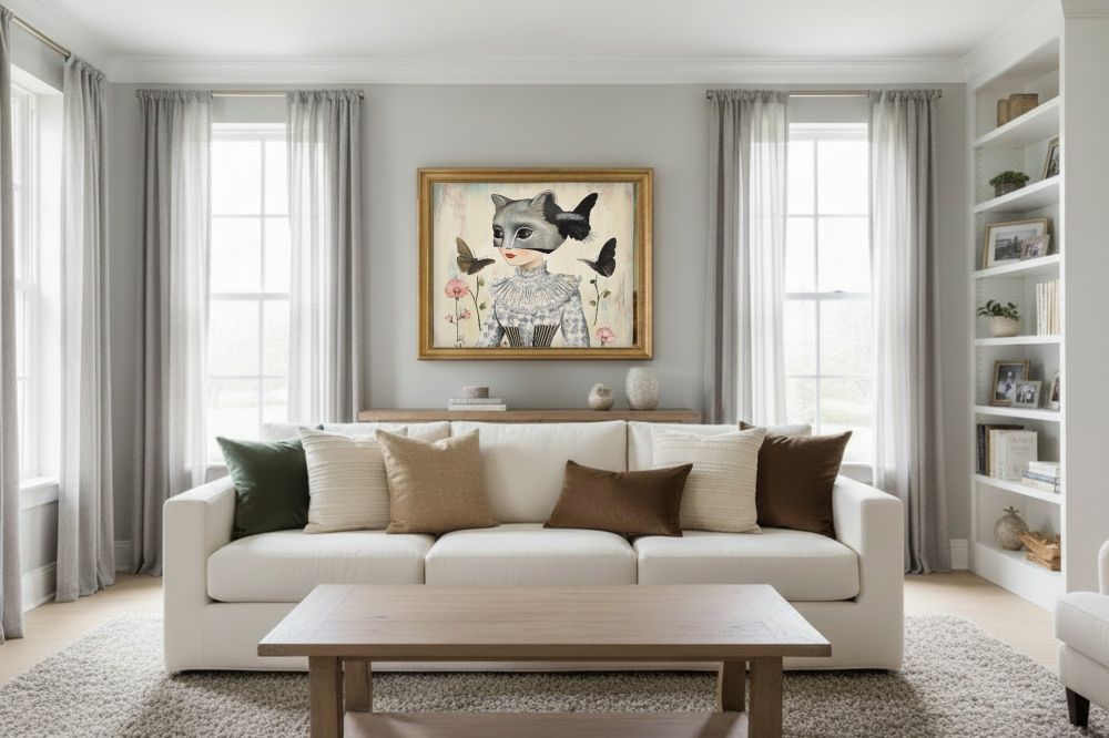 Framed room mockup - gold