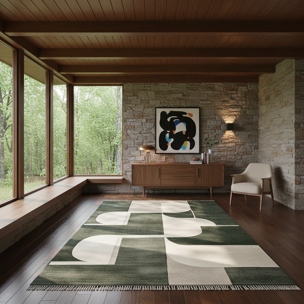 Mystic Convergence Knotted Wool Rug
