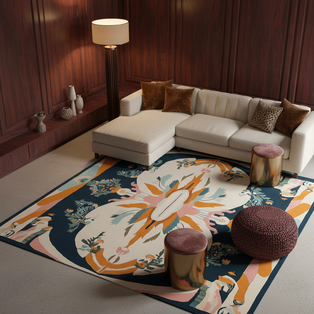 Mythic Floral Mirage Hand Tufted Rug