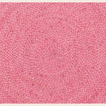 Natural Bordered Bright Pink Round Jute Rug