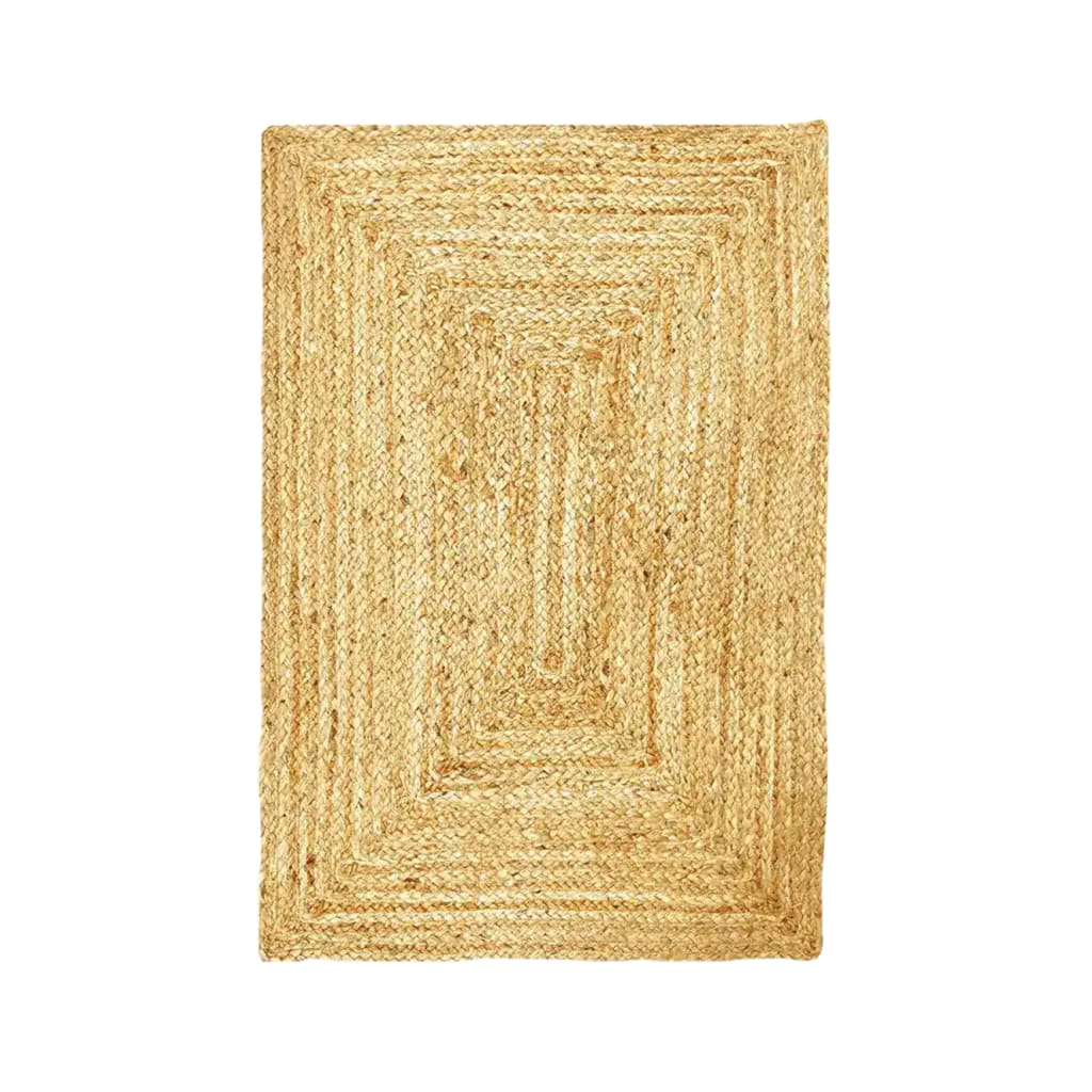 This natural braided rectangular jute rug is a versatile area rug perfect for any space in your home or office. Its earthy tones and textured weave make it ideal for use as kitchen rugs, a hallway runner rug, or living room rugs 8x10. The durable material also suits rugs for office or a bathroom runner rug, adding a touch of eco-friendly elegance to any setting.