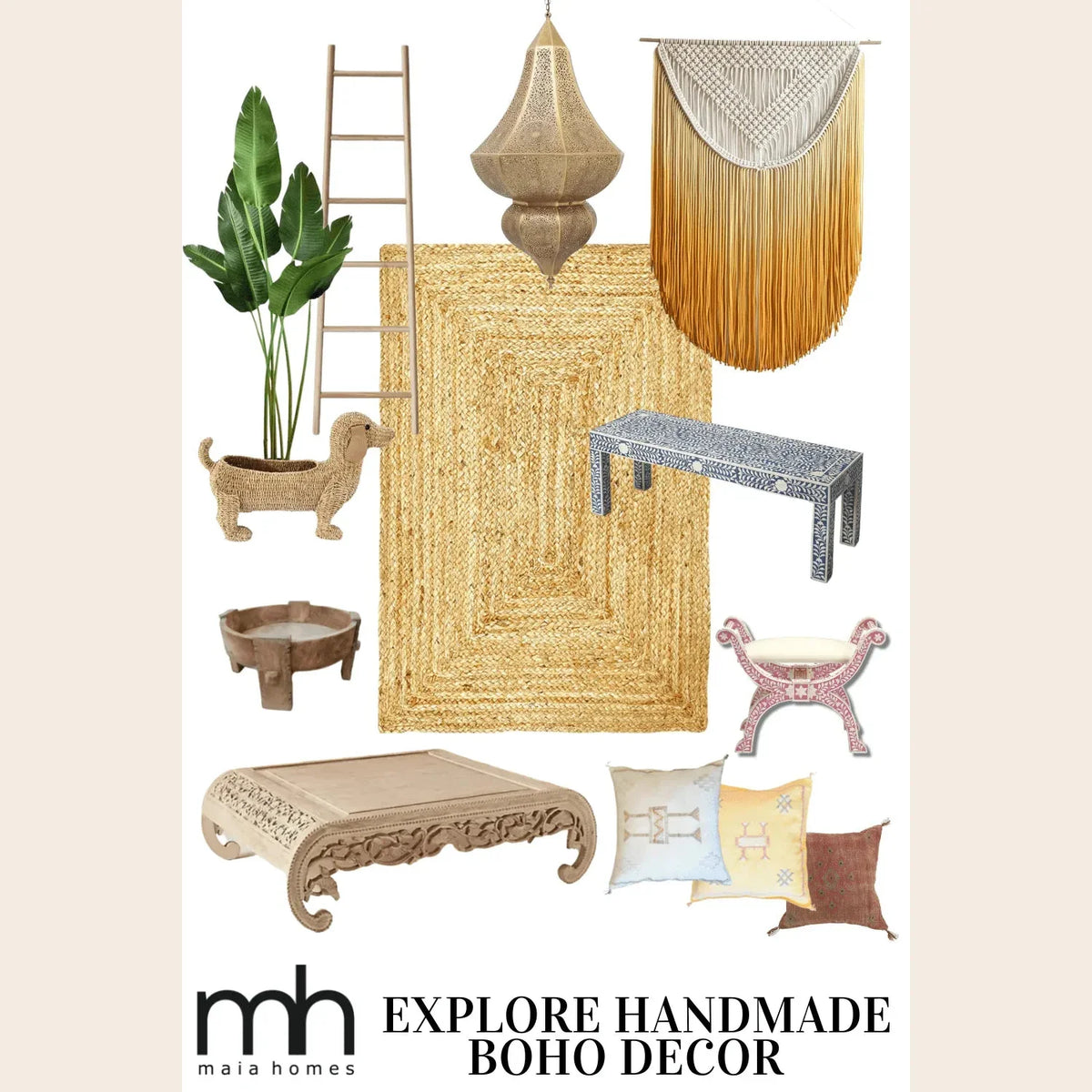 Natural Braided Rectangular Jute Rug