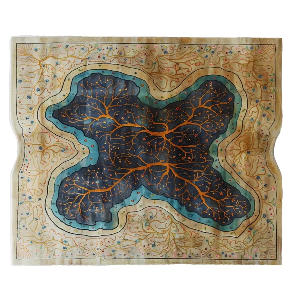 A beautifully crafted Natural Elegance Hand Tufted Wool Rug, showcasing an abstract design with rich earthy tones. This contemporary rug features intricate patterns that make it a perfect area rug for a large living room, combining style and comfort.