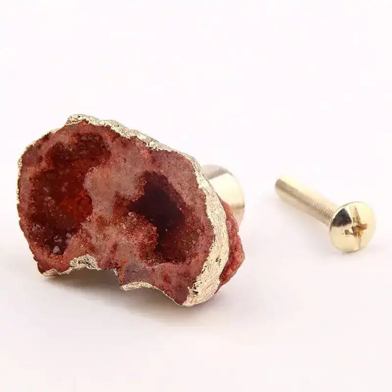 Natural Stone Brass Door Knob - MAIA HOMES