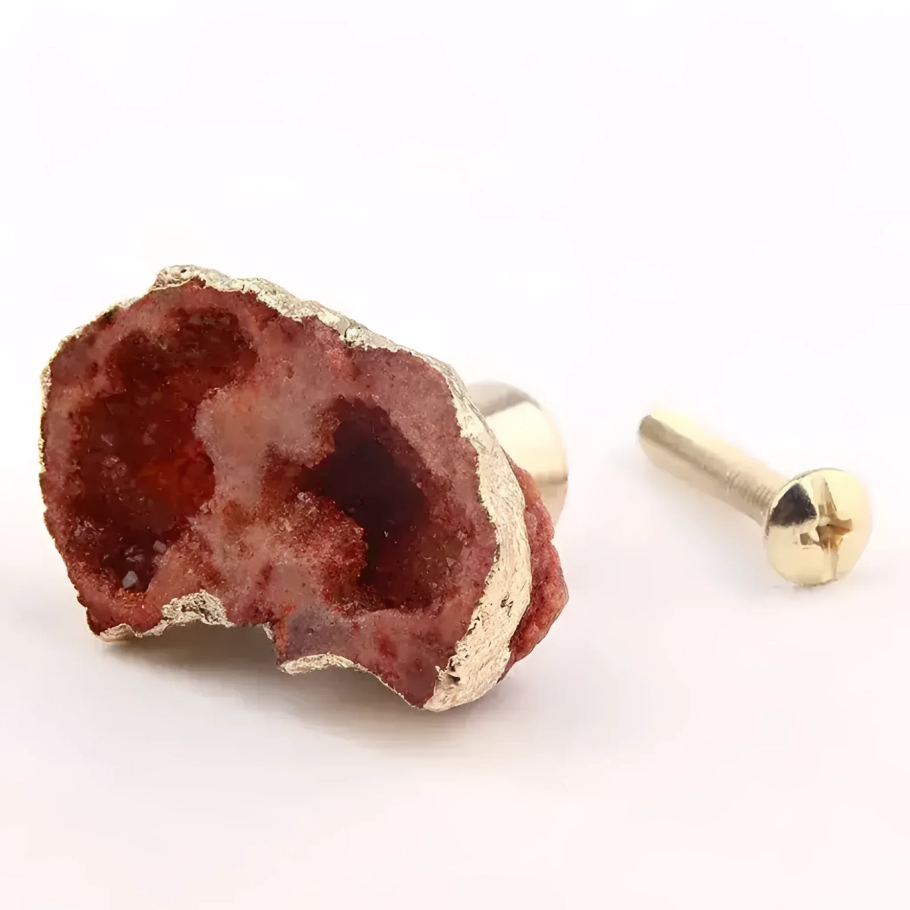 Natural Stone Brass Door Knob - MAIA HOMES