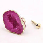 Natural Stone Brass Door Knob - MAIA HOMES