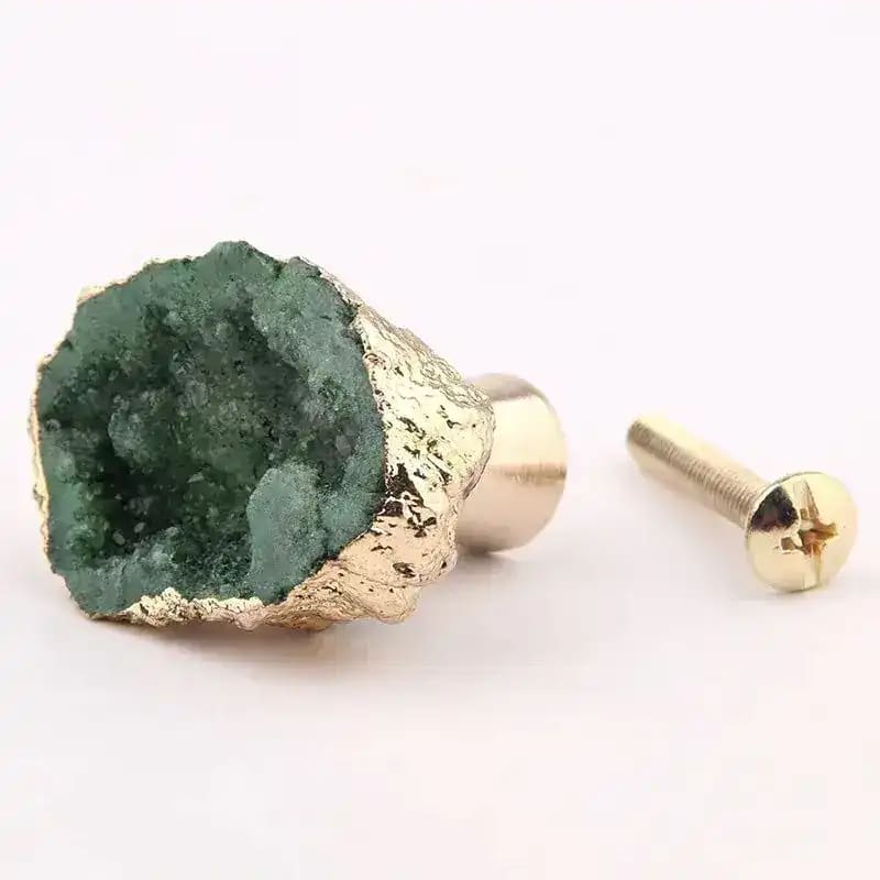 Natural Stone Brass Door Knob - MAIA HOMES