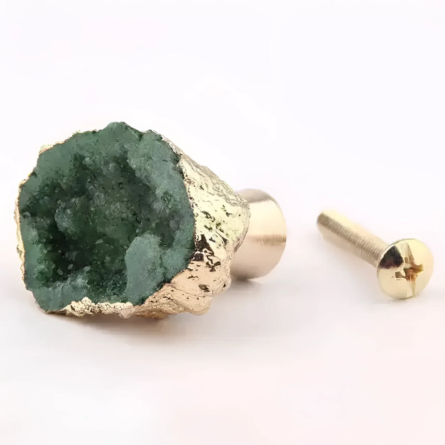 Natural Stone Brass Door Knob - MAIA HOMES