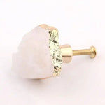 Natural Stone Brass Door Knob - MAIA HOMES