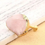 Natural Stone Brass Door Knob - MAIA HOMES