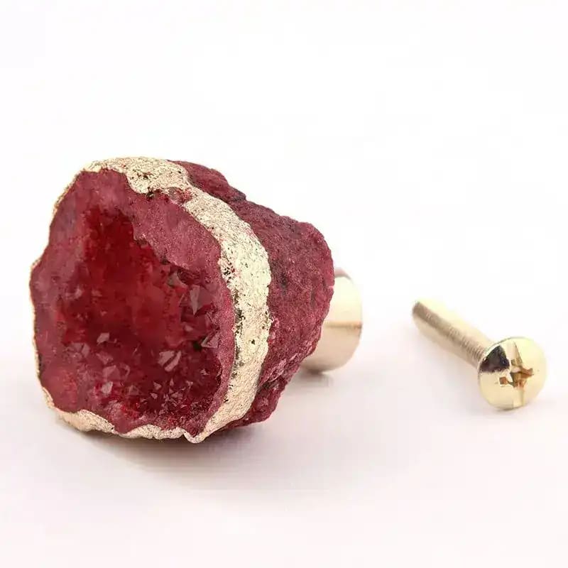 Natural Stone Brass Door Knob - MAIA HOMES