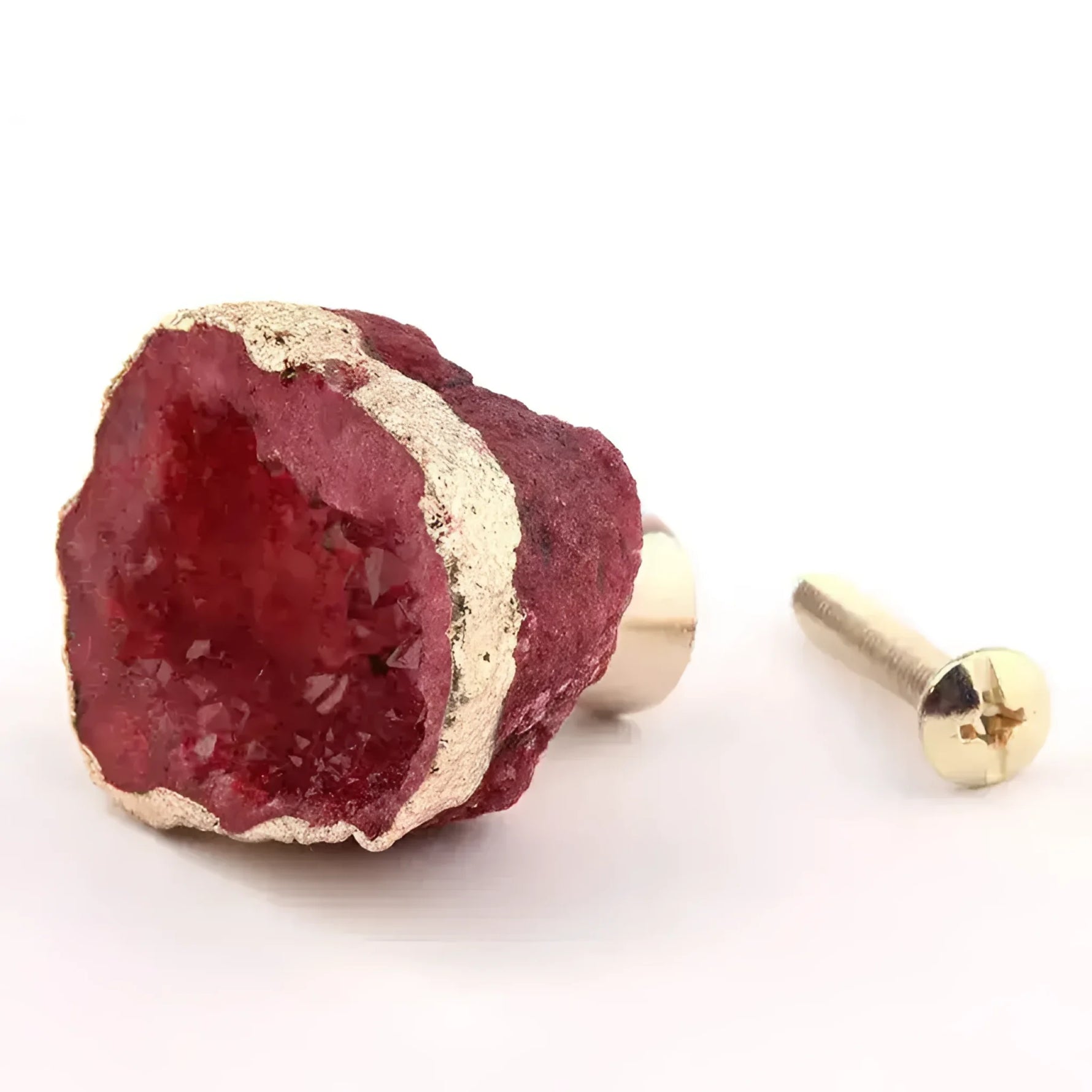 Natural Stone Brass Door Knob - MAIA HOMES