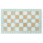Natural Vegetable Dyed Indian Dhurrie Reversible Cotton Rug - Diamond Pastel