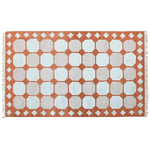 Natural Vegetable Dyed Indian Dhurrie Reversible Cotton Rug - Diamond Apricot