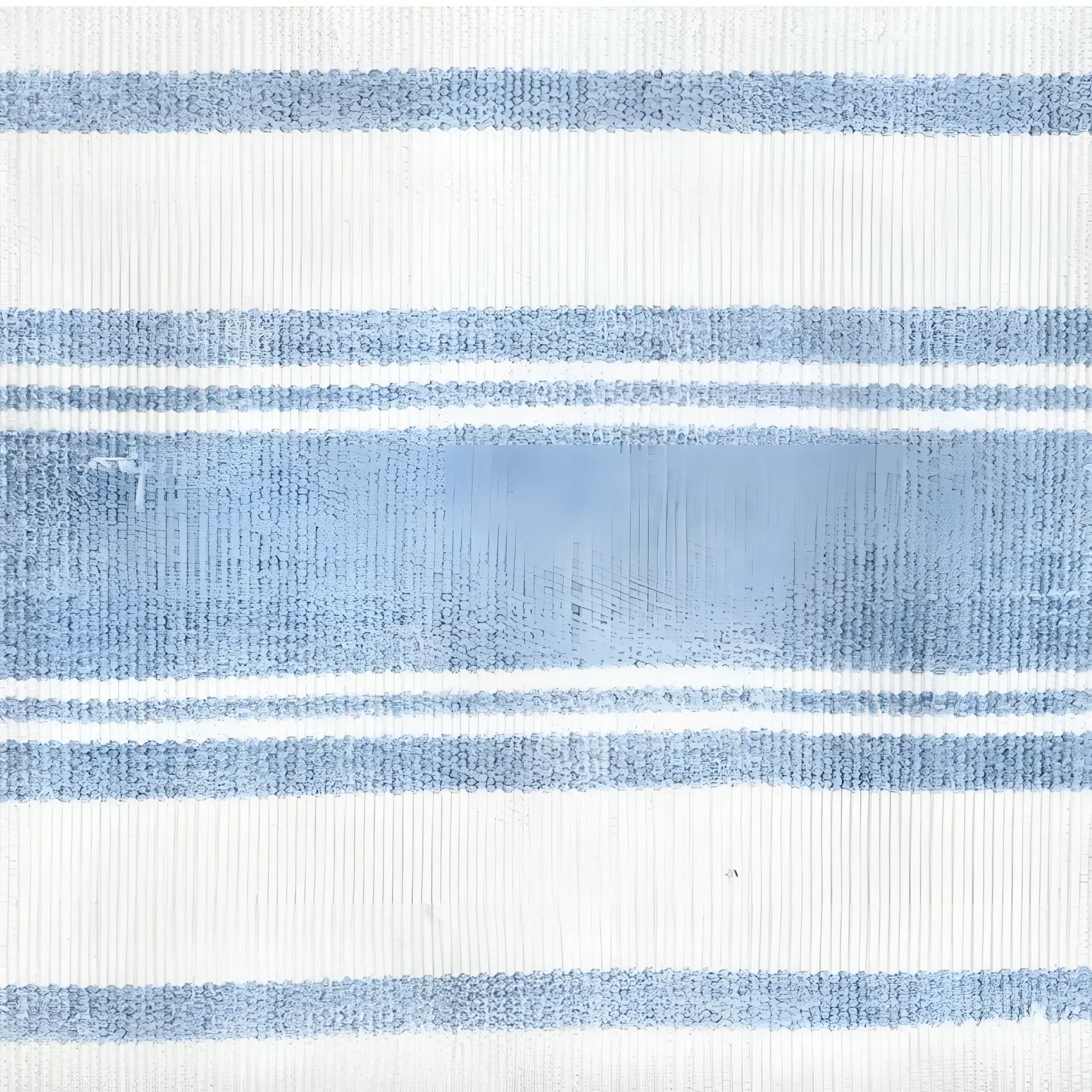 Natural Vegetable Dyed Indian Dhurrie Reversible Cotton Rug - Light Indigo