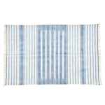 Natural Vegetable Dyed Indian Dhurrie Reversible Cotton Rug - Light Indigo