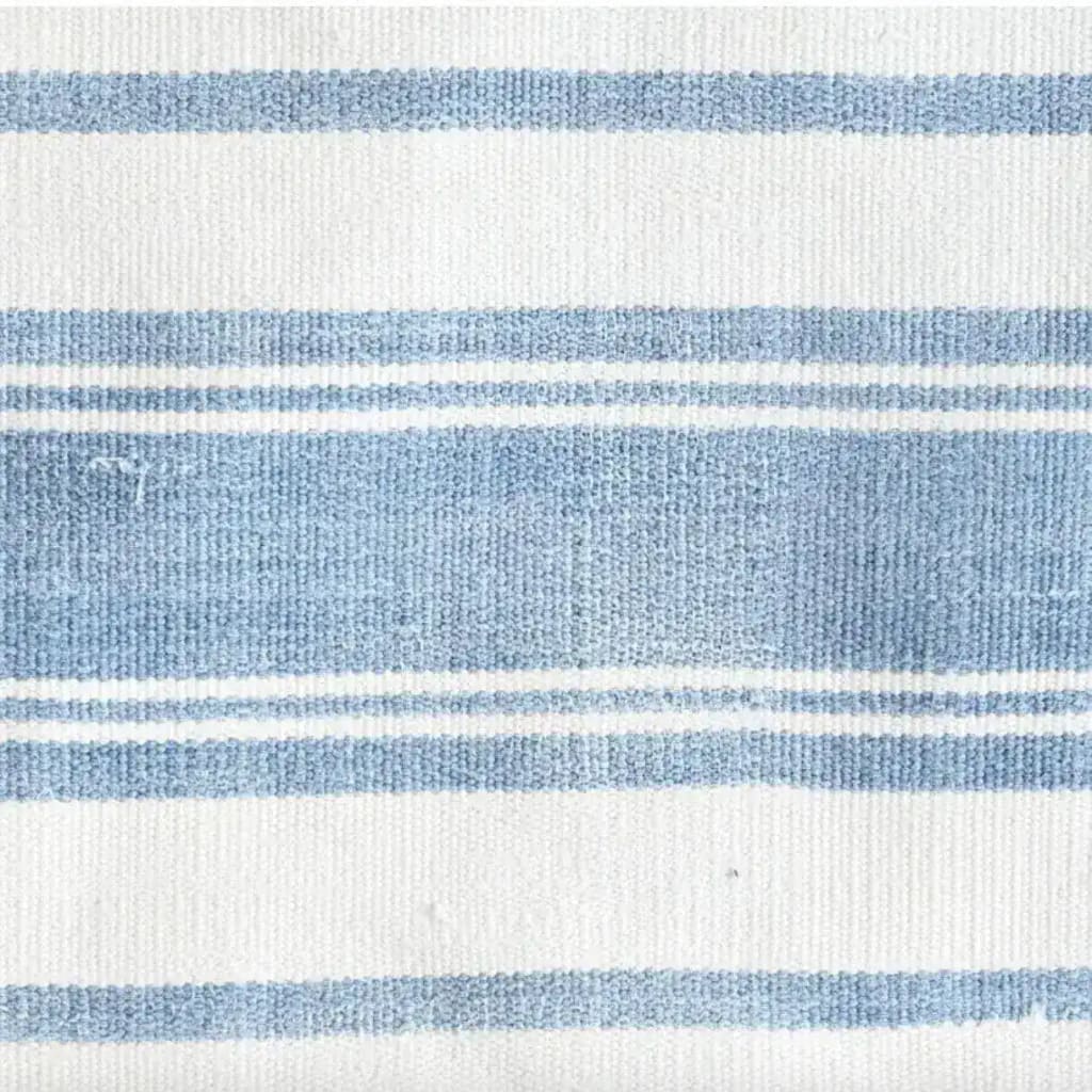 Natural Vegetable Dyed Indian Dhurrie Reversible Cotton Rug - Light Indigo