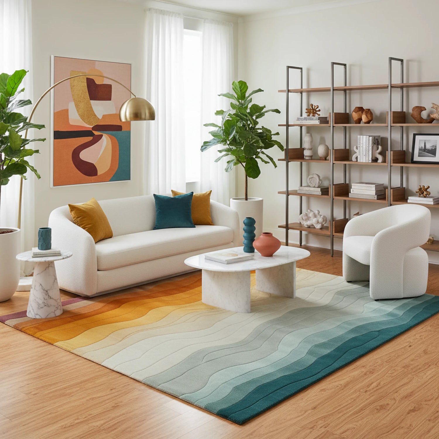 Nature's Hues Hand Tufted Wool Rug