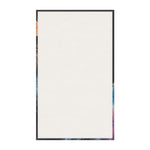 Neon King Vibrant Lion Cotton Kitchen Towel showing white reverse side with colorful lion print glimpses on edges