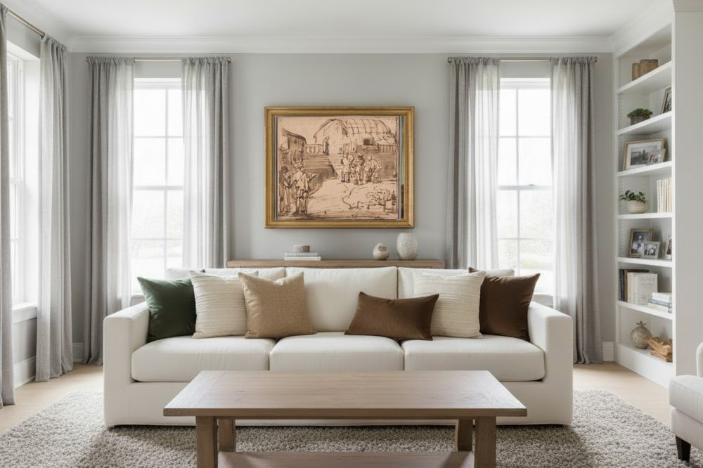 Framed room mockup - gold