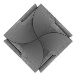 The Noir Horizon Illusion Square Hand Tufted Wool Rug features a captivating geometric pattern with concentric circles in black and white. This contemporary square area rug is perfect for adding a modern touch to your living room. Made from high-quality wool, it combines style and comfort, making it an ideal choice for those seeking large area rugs with a Persian rug influence.