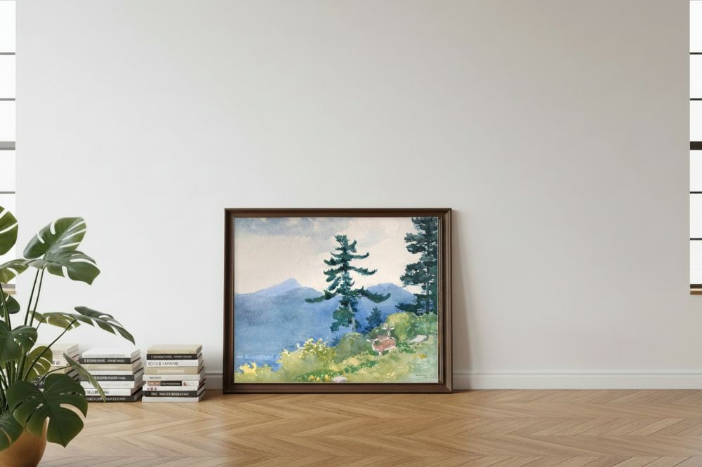 Framed room mockup - leaning