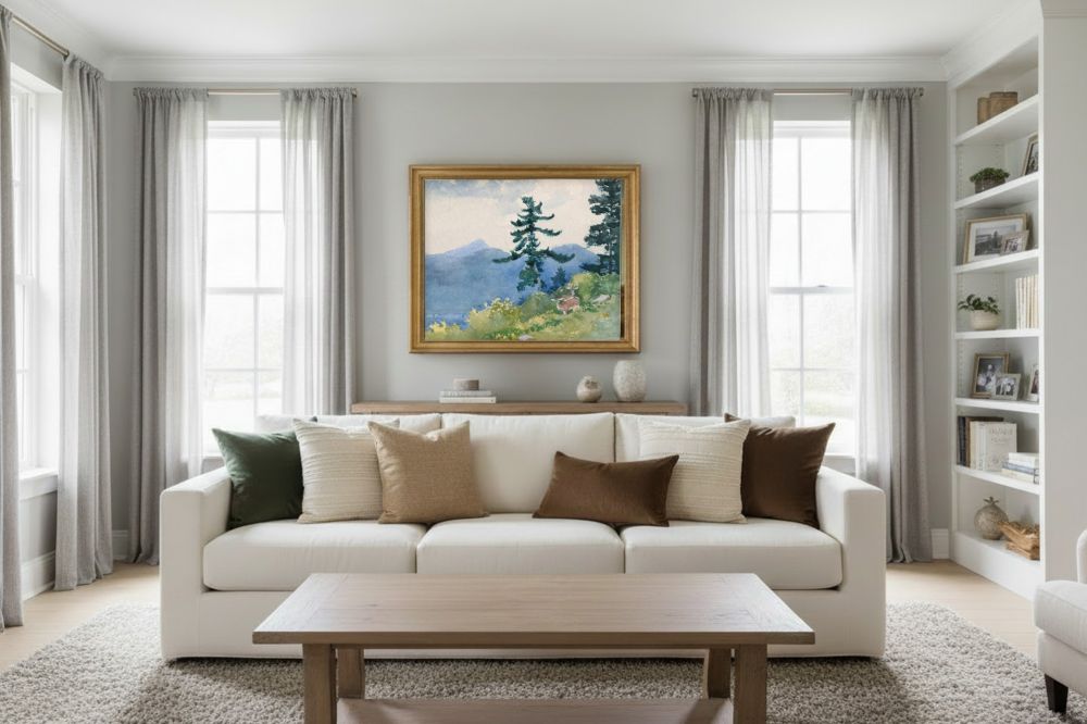 Framed room mockup - gold