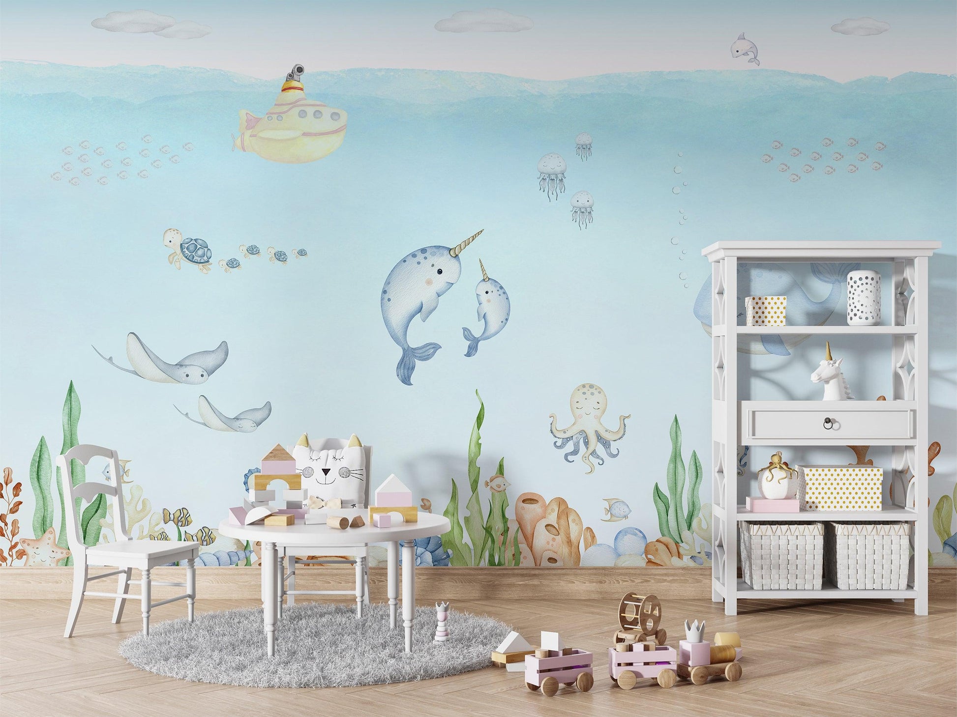 Ocean Joy Wallpaper Mural - MAIA HOMES