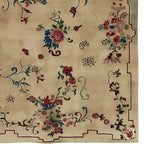 Beautiful Old World Charm hand-knotted wool area rug featuring a classic floral design, perfect for enhancing the elegance of living room area rugs. This 8x10 living room rug showcases intricate floral patterns in rich colors, adding warmth and sophistication to any space.