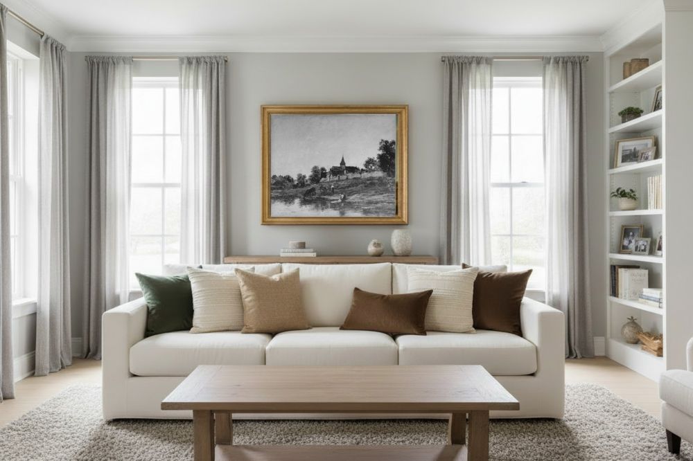 Framed room mockup - gold