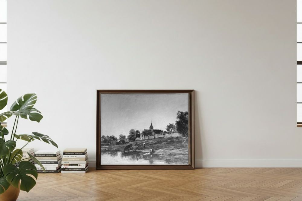 Framed room mockup - leaning